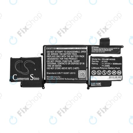 Apple MacBook Pro 13" A1502 (Late 2013 - Mid 2014) - Batterie A1493 6300mAh HQ