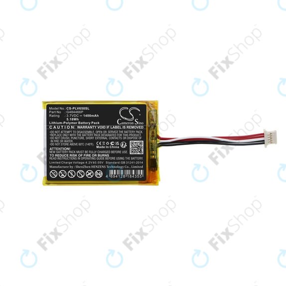 Batterie pour Polar V650, 1400mAh, Li-Pol, 3.7V, G484466P, HQ