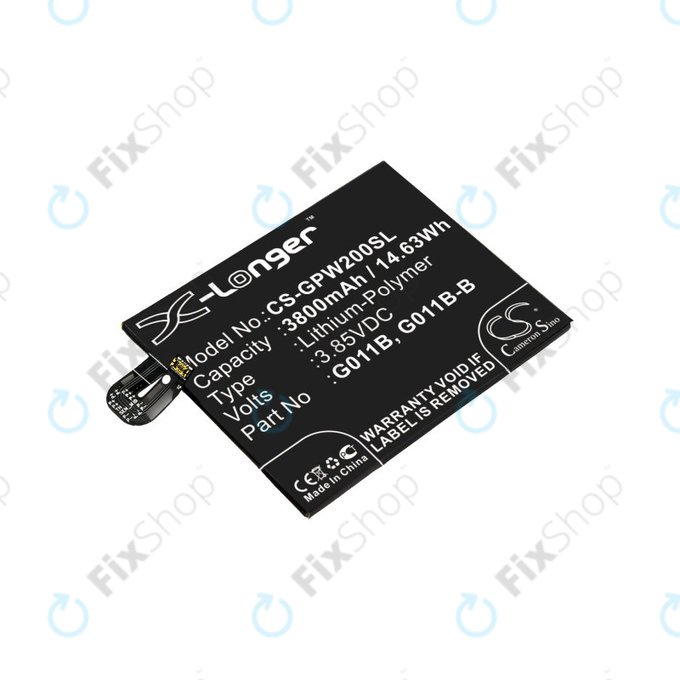 Batterie pour Google Pixel 2 XL G011C, 3800mAh, Li-Pol, 3.85 V, G011B, HQ