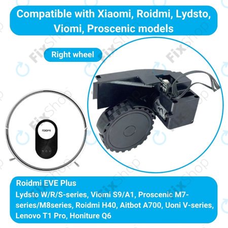 Roidmi EVE Plus - Roue avec moteur (droite) (Noir)