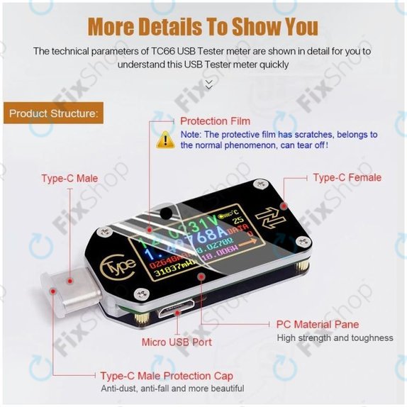 Joy-it JT-TC66C - Multimètre USB (USB-C)