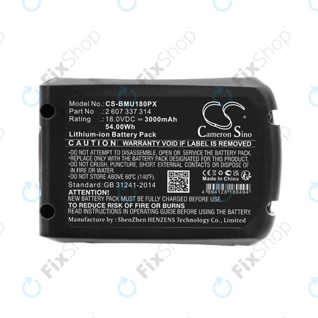 Bosch 18V - Batterie 2 607 337 314 Li-Ion 18.0V 3000mAh HQ