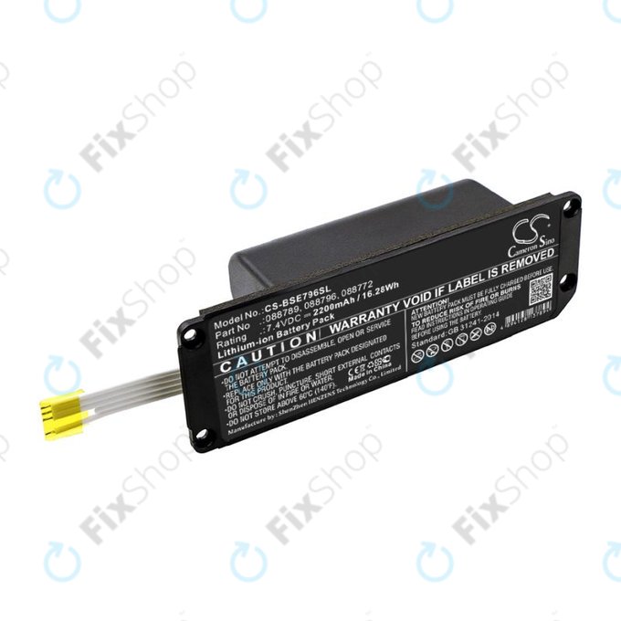 Batterie pour Bose Soundlink Mini 2, 2200mAh, Li-Ion, 7.4V, 088789, HQ