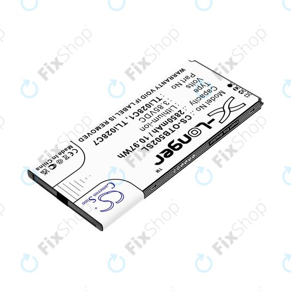 Batterie pour Alcatel 1b 2020, Alcatel Ot-5002a, 2850mAh, Li-Ion, 3.85V, TLI028C1, HQ