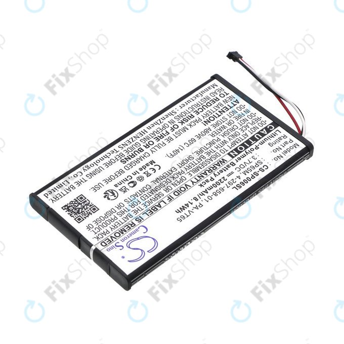 Batterie pour Sony PS Vita, 2200mAh, Li-Pol, 3.7V, SP65M, HQ