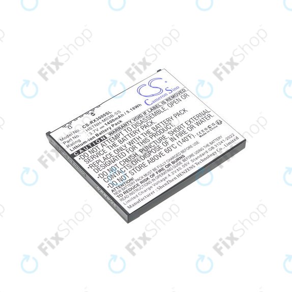 Batterie pour HP Compaq iPAQ rx3000, rx3115, rx3700, hx2110, hx2790, 1400mAh, Li-Ion, 3.7V, HSTNH-M03B-SS, HQ