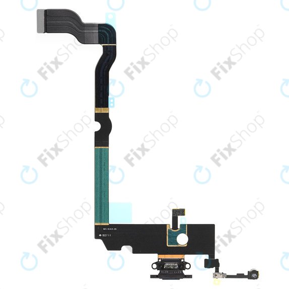 Apple iPhone XS Max - Connecteur de charge + Câble flexible (Gris sidéral)