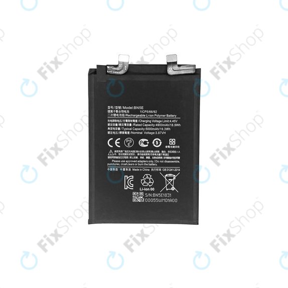 Xiaomi Poco X4 Pro 5G, Redmi Note 11 Pro 4G, Redmi Note 11 Pro 5G - Batterie BN5E 5000mAh