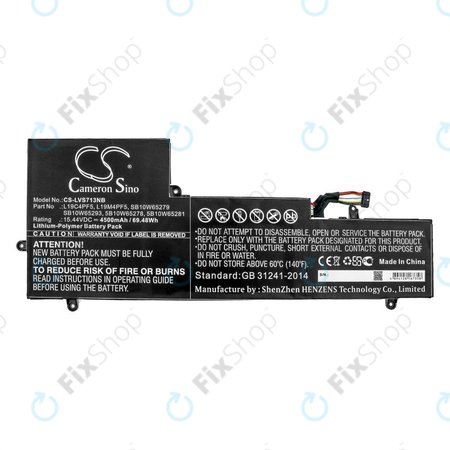 Batterie pour Lenovo Yoga Slim 7-15IIL, 4500mAh, Li-Pol, 15.44V, L19C4PF5, HQ