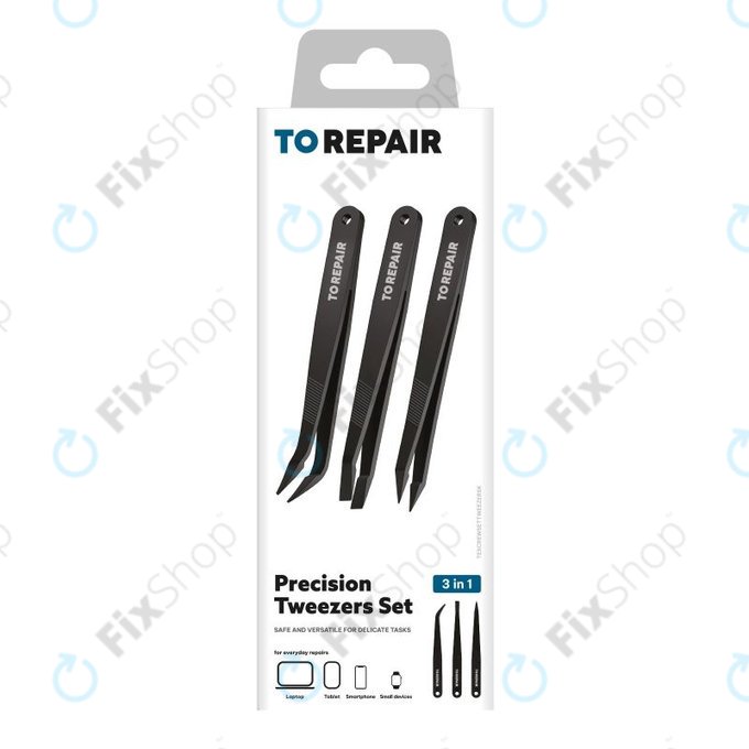 SBS - Kit de pincettes de précision pour réparations délicates 3en1