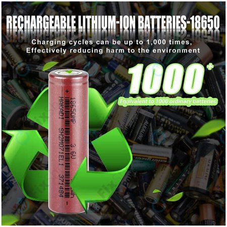 Pile cylindrique au lithium 18650 (Li-Ion, 2000 mAh, 3,6 V)