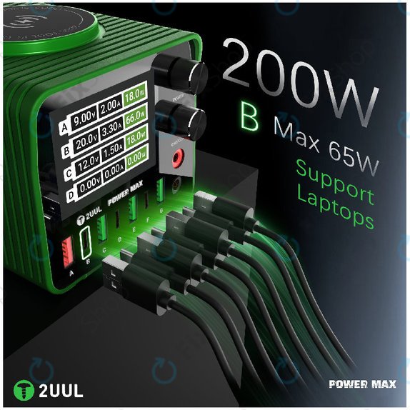 Station de charge multi-ports 200W, 2UUL PC01