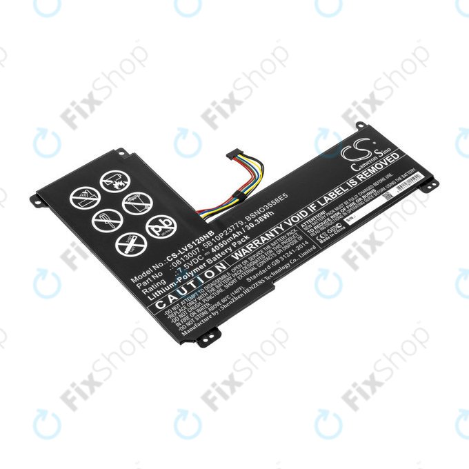 Batterie pour Lenovo IdeaPad 120S, 4050mAh, Li-Pol, 7.5V, 0813007, HQ