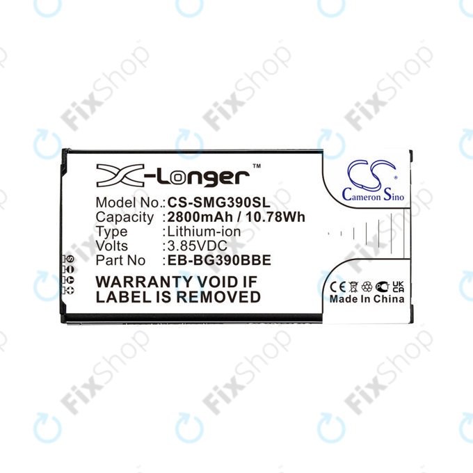 Batterie pour Samsung Galaxy Xcover 4, 4S, 2800mAh, Li-Ion, 3.85V, EB-BG390BBE, HQ