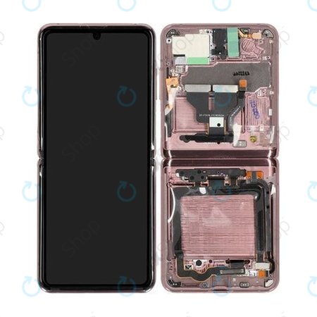 Samsung Galaxy Z Flip 5G F707B - Écran LCD + Écran Tactile + Cadre (Mystic Bronze) - GH82-23351B Genuine Service Pack