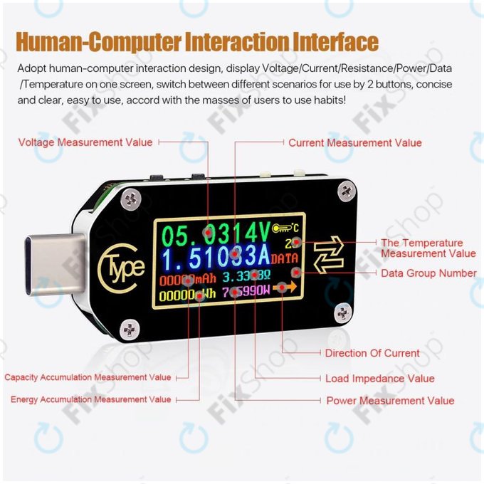 Joy-it JT-TC66C - Multimètre USB (USB-C)