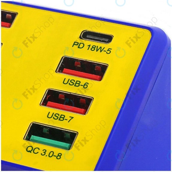 Mechanic iCharge 8 Pro - Station de recharge USB USB-C, USB 3.0 et chargeur sans fil