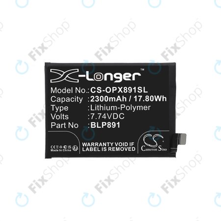 Oppo A52, A72, A92, Find X5 - Batterie BLP891 2300mAh HQ