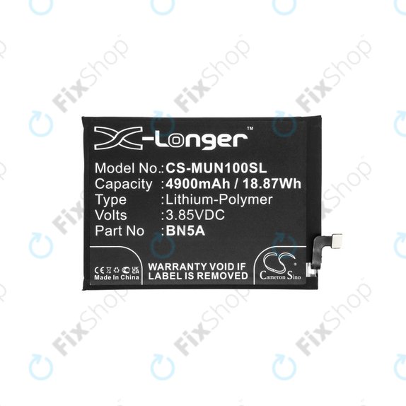 Batterie pour Xiaomi Poco M3 Pro, Redmi Note 10, Note 11, 4900mAh, Li-Pol, 3.85 V, BN5A, HQ