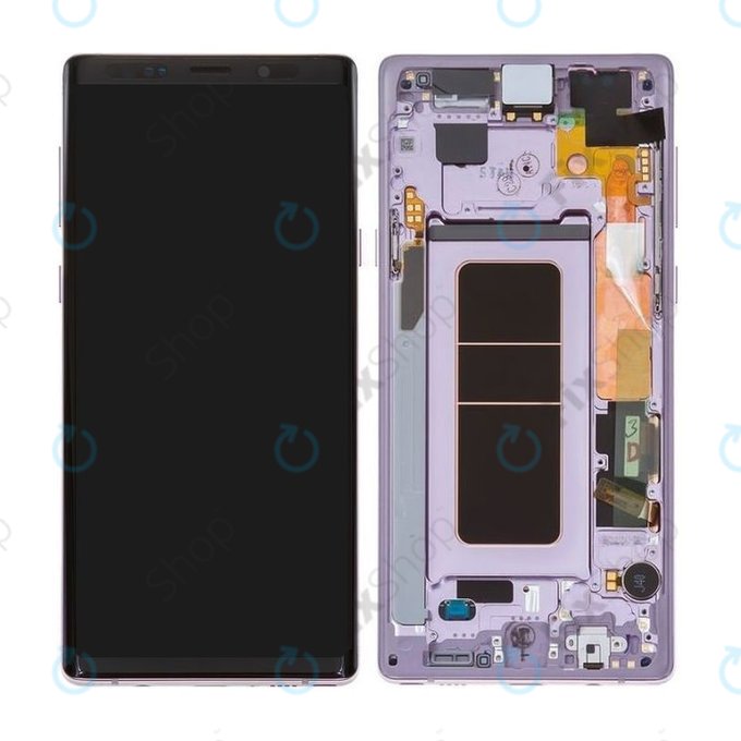 Samsung Galaxy Note 9 N960U - Écran LCD + Ecran Tactile + Cadre (Violet Lavande) - GH97-22269E, GH97-23737E, GH97-22270E Genuine Service Pack