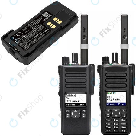 Batterie pour Motorola DP2600, 4000, 4600, 4800, XPR3000, XPR3300, 3350mAh, Li-Ion, 7.4V, PMNN4409, HQ