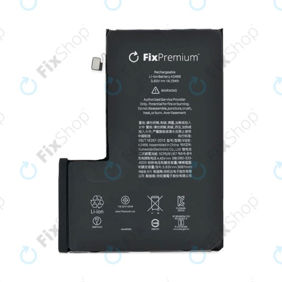 Apple iPhone 12 Pro Max - Batterie A2466 3687mAh FixPremium