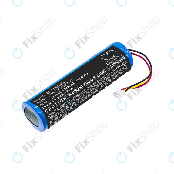 Batterie pour Akai 5000 Solo, Ewi 5000, 3400mAh, Li-Ion, 3.7V, 1ABTUR18650ZY01, HQ