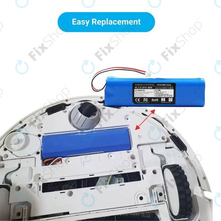 Xiaomi Roidmi EVE Plus, Viomi, Lydsto, Proscenic, Tefal - Batterie XJT-2P4S-6800 Li-Ion 14.4V 6800mAh
