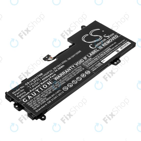 Batterie pour Lenovo E31-80, Ideapad 510s-13, 4550mAh, Li-Pol, 7.6V, 5B10H13092, HQ