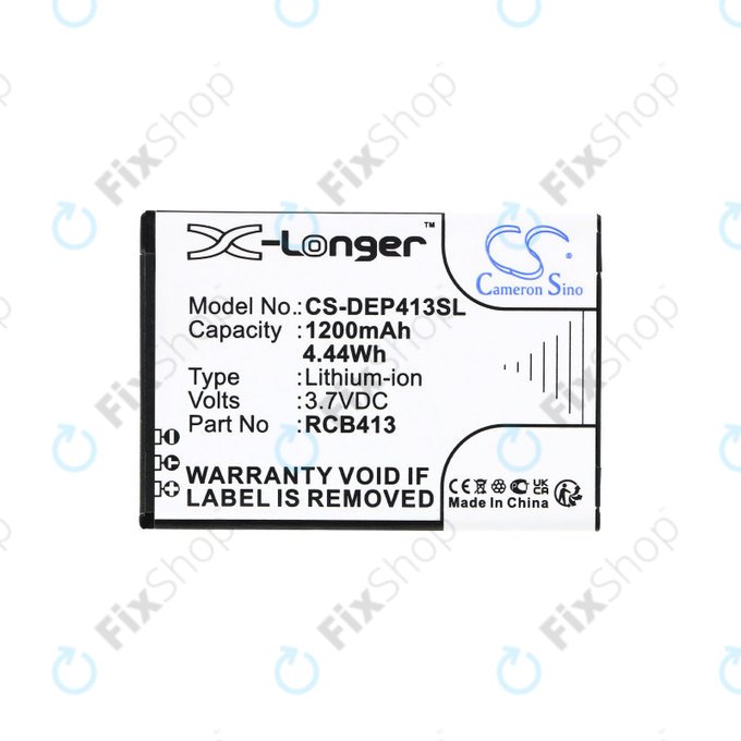 Batterie pour Doro Primo 406, 413, 414, 1200mAh, Li-Ion, 3.7 V, RCB413, HQ