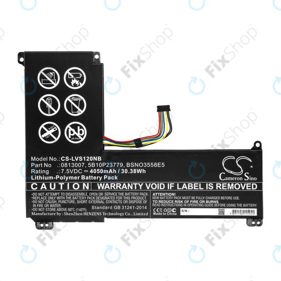 Batterie pour Lenovo IdeaPad 120S, 4050mAh, Li-Pol, 7.5V, 0813007, HQ