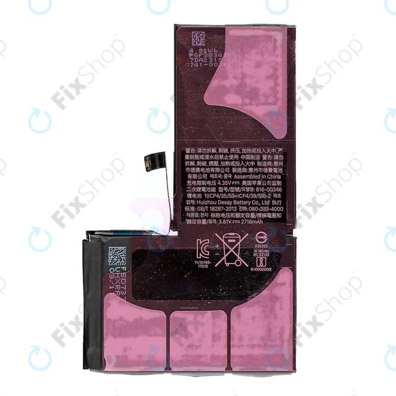 Batterie pour iPhone X, 2716mAh