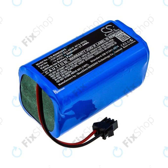 Ecovacs Deebot N79, N79S, Eufy RoboVac-series, Proscenic 850-series - Batterie BFG-WSQ, ICR18650-26J-4S1P, UR18650ZY-4S1P-AAM Li-Ion 14.4V 2600mAh HQ