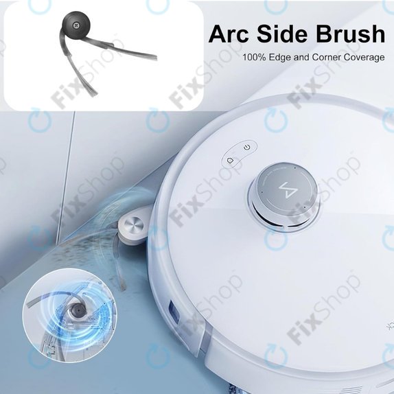 Brosse latérale, 2 pièces pour Xiaomi Roborock Qrevo Curv, Qrevo Edge, Saros 10, Saros 10R, QV 35A