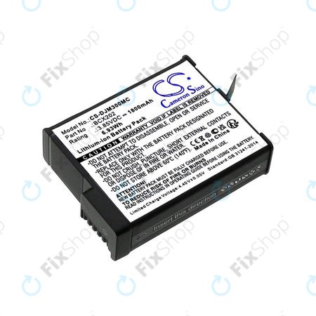 Batterie pour DJI Osmo Action 3, Action 4, 1800mAh, Li-Ion, 3.85V, BCX202, HQ