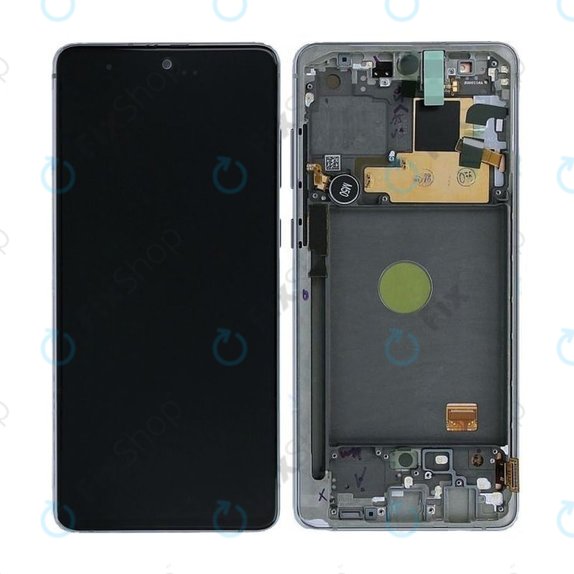 Samsung Galaxy Note 10 Lite N770F - Écran LCD + Écran tactile + Cadre (Aura Glow) - GH82-22055B, GH82-22193B, GH82-22194B, GH82-22192B Genuine Service Pack