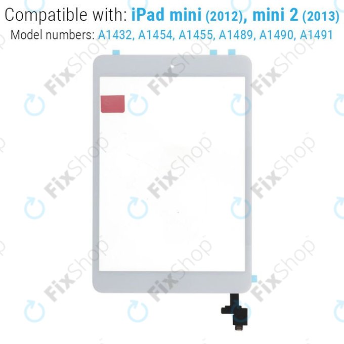 Apple iPad Mini, Mini 2 - Écran tactile (Blanc)
