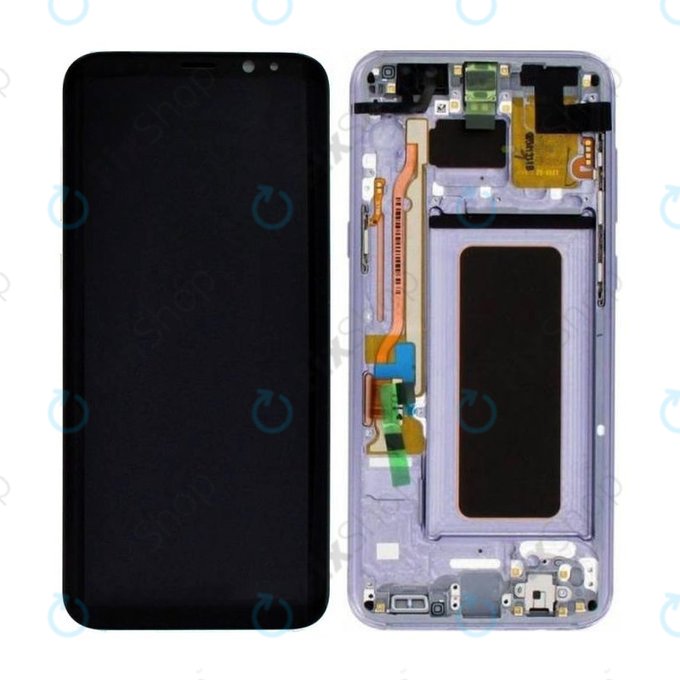 Samsung Galaxy S8 Plus G955F - Ecran LCD + Ecran Tactile + Cadre (Gris Orchidée) - GH97-20470C, GH97-20564C, GH97-20565C Genuine Service Pack