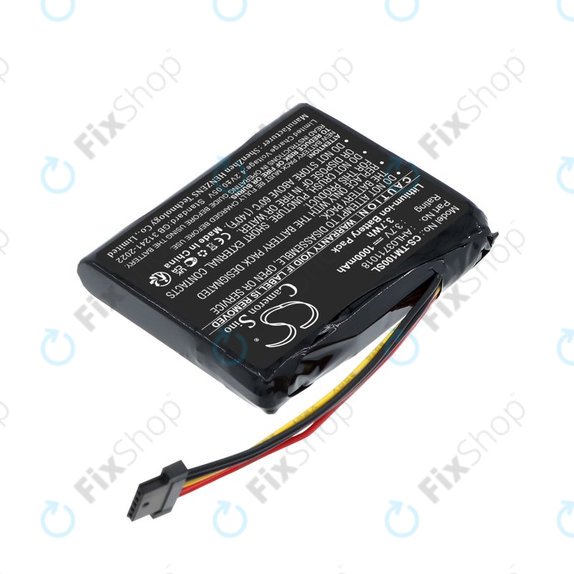 Batterie pour TomTom GO 1000 Live, 1005, 2050, 1000mAh, Li-Ion, 3.7V, AHL03711018, HQ
