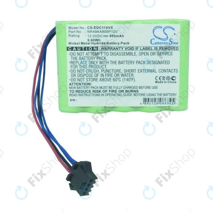 Ecovacs Deebot CR-series - Batterie NR49AA800P12V Ni-MH 12.0V 800mAh HQ