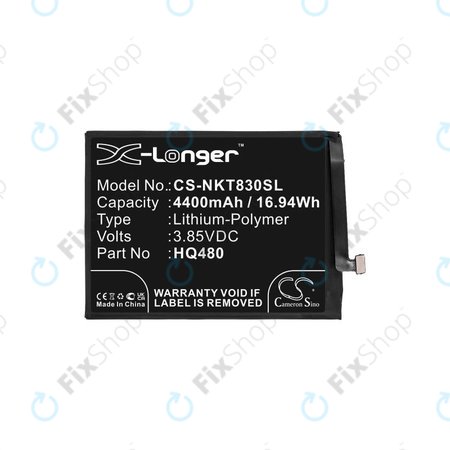 Batterie pour Nokia 8.3 2020 5G, 4400mAh, Li-Pol, 3.85V, HQ480, HQ