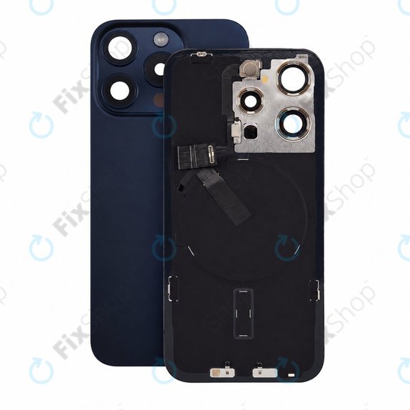 Verre de coque arrière pour iPhone 15 Pro, Blue Titanium, Pulled A