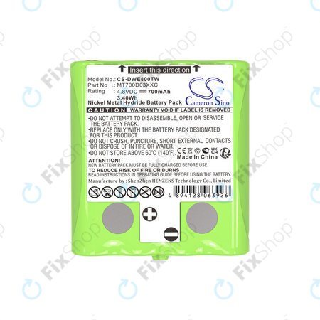 Batterie pour Detewe Outdoor Pmr a Simvalley, 700mAh, Ni-MH, 4.8V, MT700D03XXC, HQ
