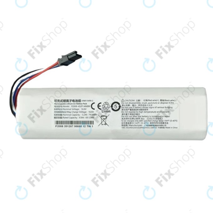 Xiaomi Mi Robot Vacuum Mop (Mijia 1C), Essential (Mijia G1) - Batterie 4INR19/66 Li-Ion 14.4V 5200mAh