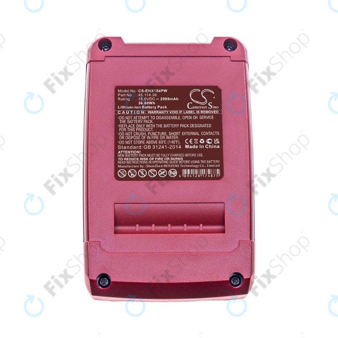 Einhell 18V - Batterie 45.114.36 Li-Ion 18.0V 2000mAH HQ