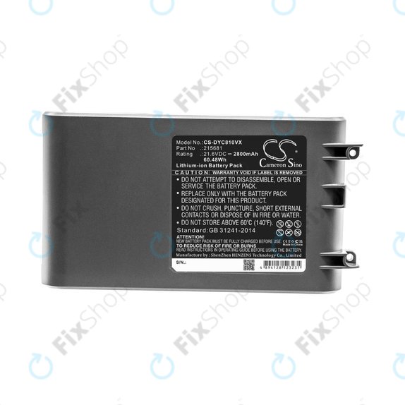 Dyson V8 - Batterie 215681, PM8-US-HFB1497A Li-Ion 21.6V 2800mAh HQ