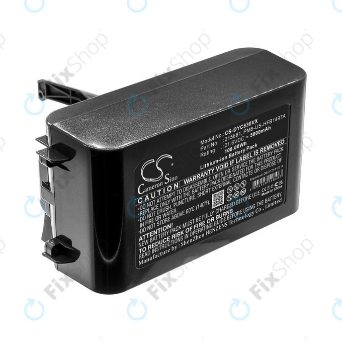 Dyson V8 - Batterie 215681, PM8-US-HFB1497A Li-Ion 5000mAh HQ