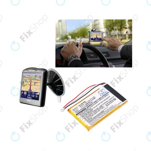 Batterie pour TomTom Go 530 Live, 630T, 720, 730T, 930T, 1697461, Li-Polymer, 3.7V, 1300mAh, HQ