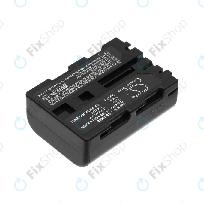 Batterie pour Sony CCD-TR108, Cyber-shot DSC-S50, 1300mAh, Li-Ion, 7.4V, NP-QM51, HQ