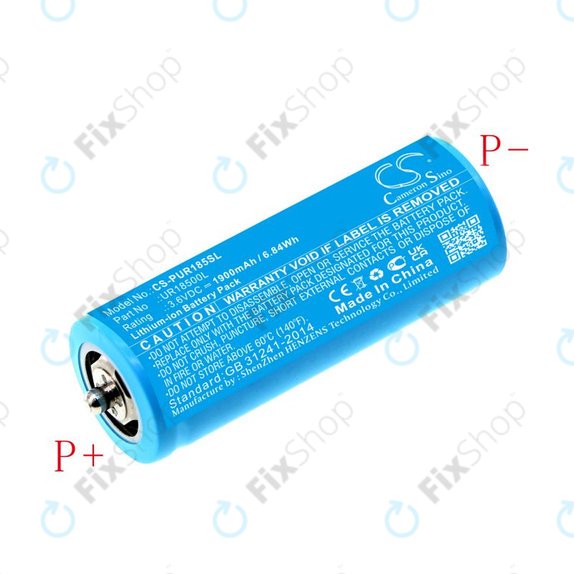 Batterie pour Braun Silk-épil 5, Silk-épil 7, Silk-épil 9, 1900mAh, Li-Ion, 3.6V, UR18500L, HQ
